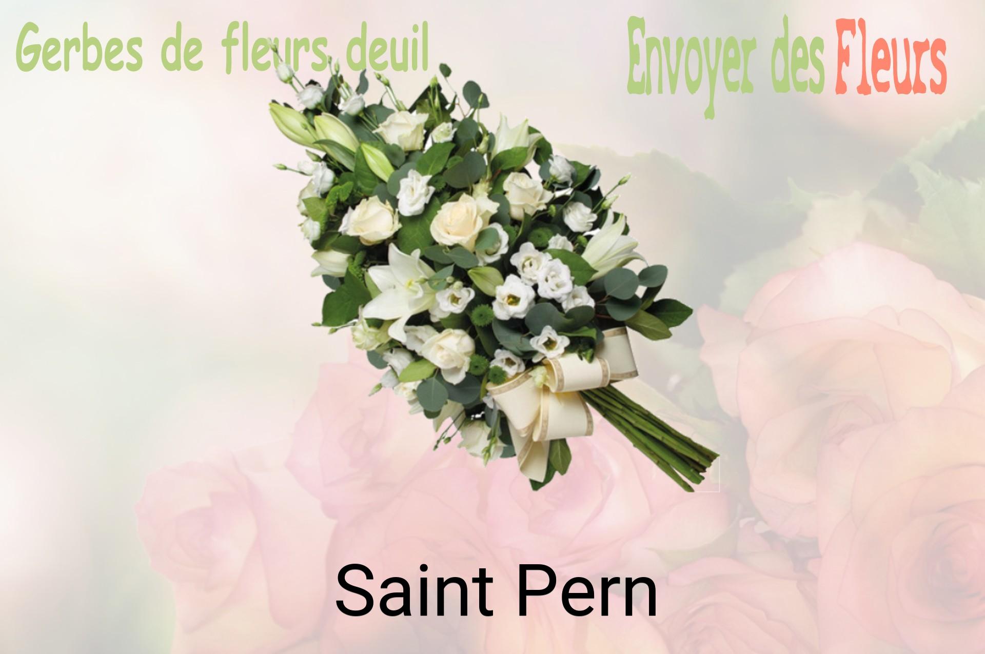 Gerbe de fleurs de deuil livrée à Saint-Pern
